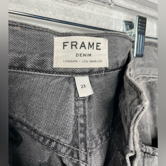 FRAME Nouveau Le Mix Gray
Cropped Jeans Ankle Designer Two
Tone Fray Size 23 - Picture 5 of 12